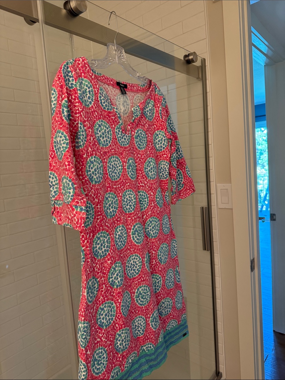 Hatley Pink and Teal Printed Shift Dress